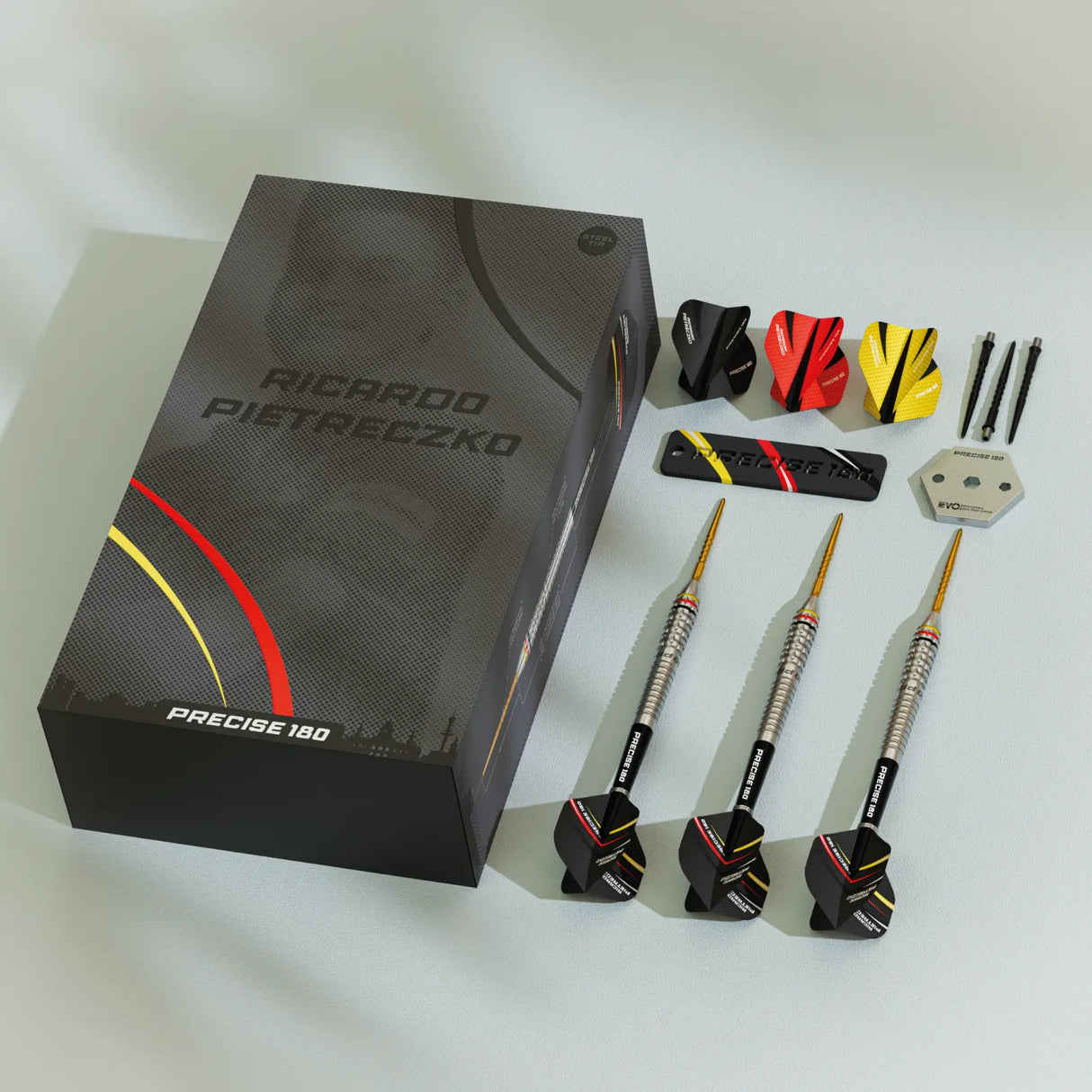 Precise 180 Ricardo Pietreczko Darts -Steel Tip - 90% Tungsten
