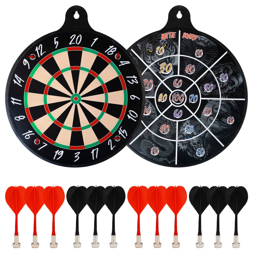 Ruthless Battle Board- Family Dual Dartboard Game - Magnetic Inc 4 sets of Magnetic darts