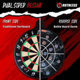 Ruthless Battle Board- Family Dual Dartboard Game - Magnetic Inc 4 sets of Magnetic darts