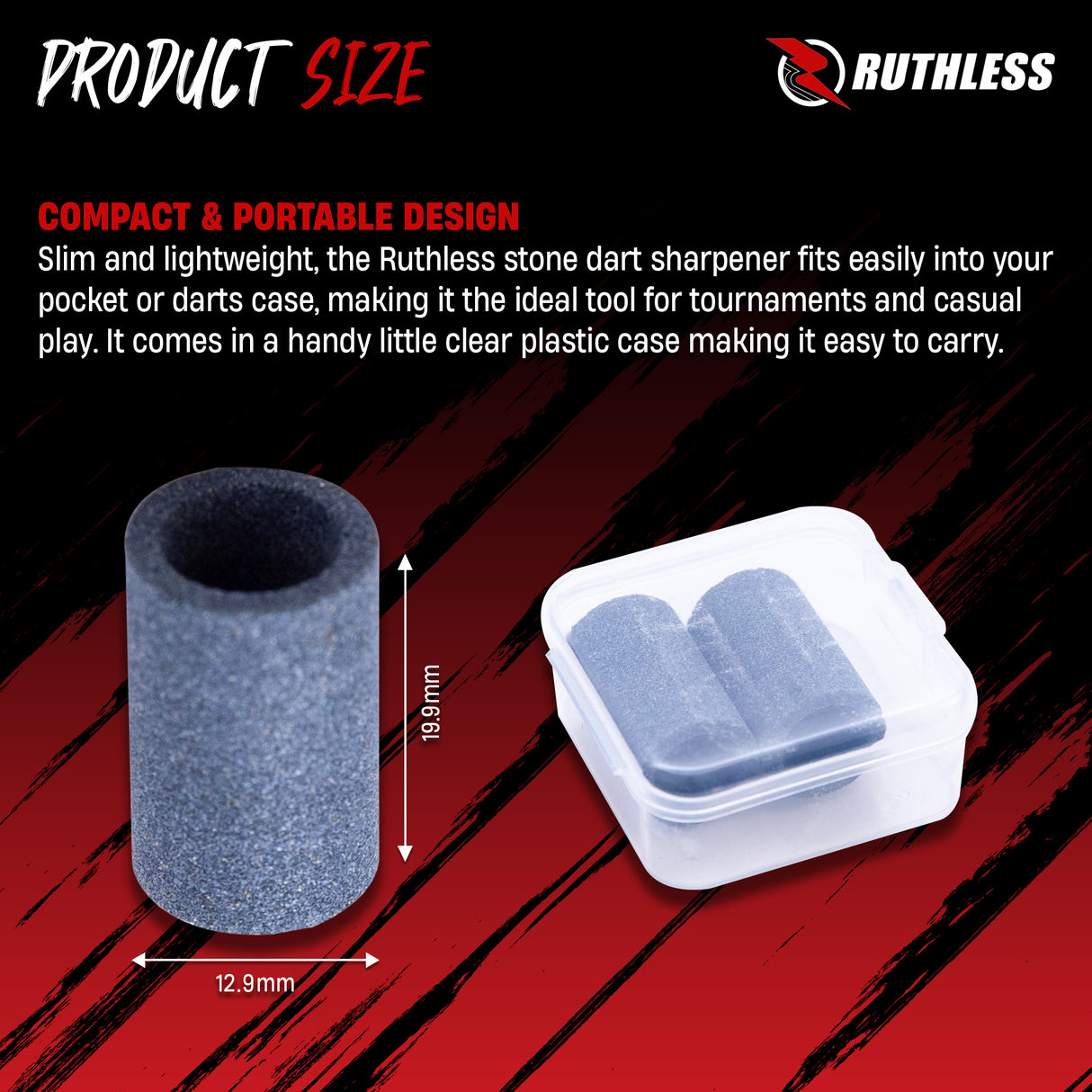 Ruthless Dart Sharpener - Round Stone - Value Pack - 2 Pieces