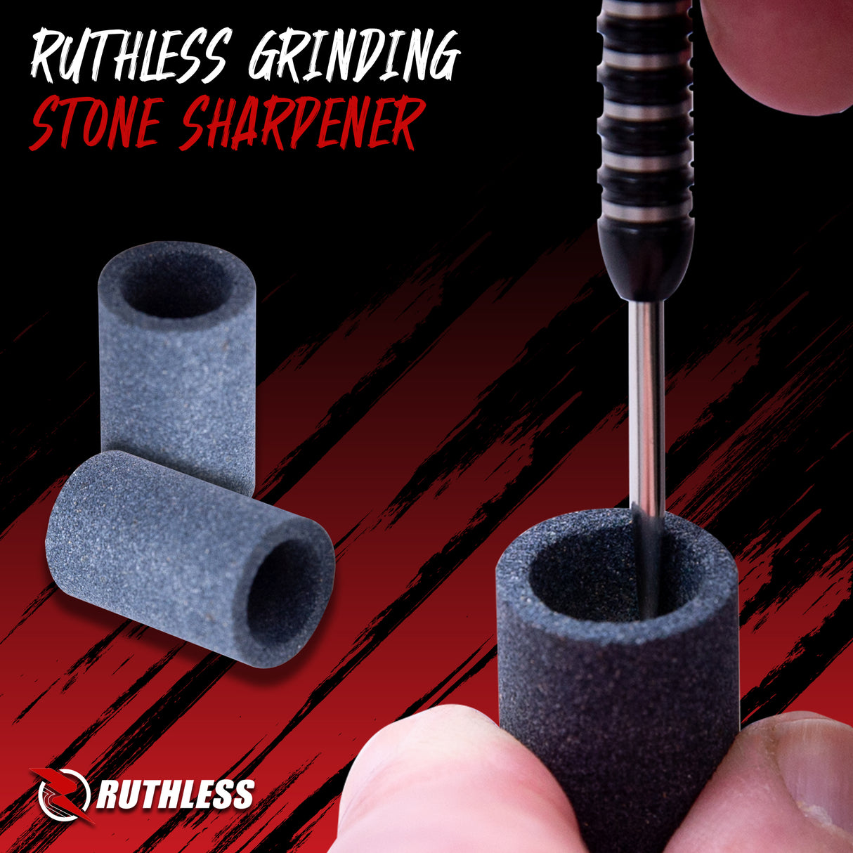 Ruthless Dart Sharpener - Round Stone - Value Pack - 2 Pieces