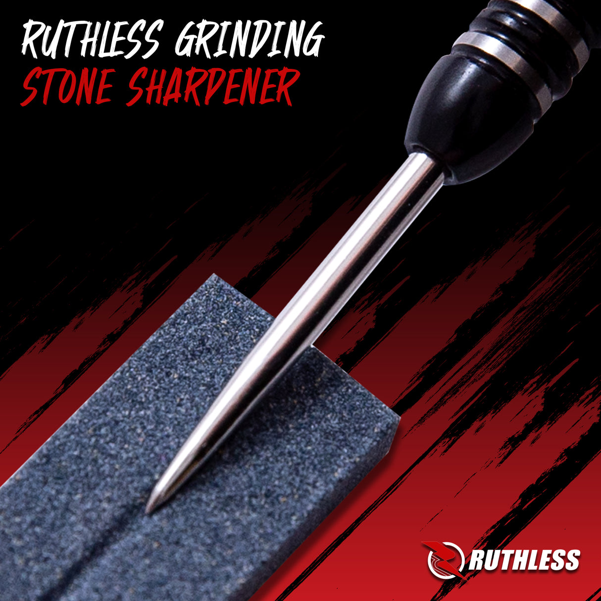 Ruthless Dart Sharpener - Flat V Groove - Value Pack - 4 Pieces
