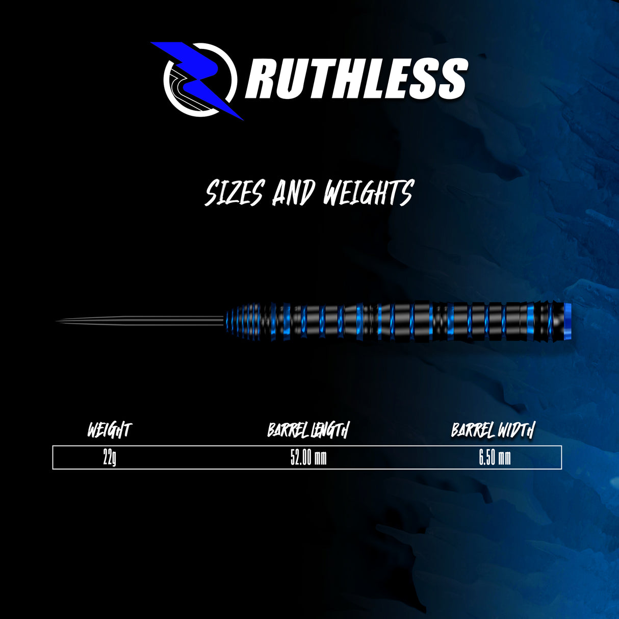 Ruthless Icestorm Darts - Steel Tip - 90% Tungsten