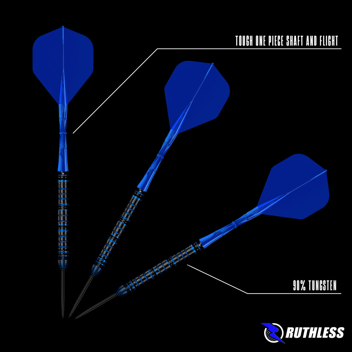 Ruthless Icestorm Darts - Steel Tip - 90% Tungsten