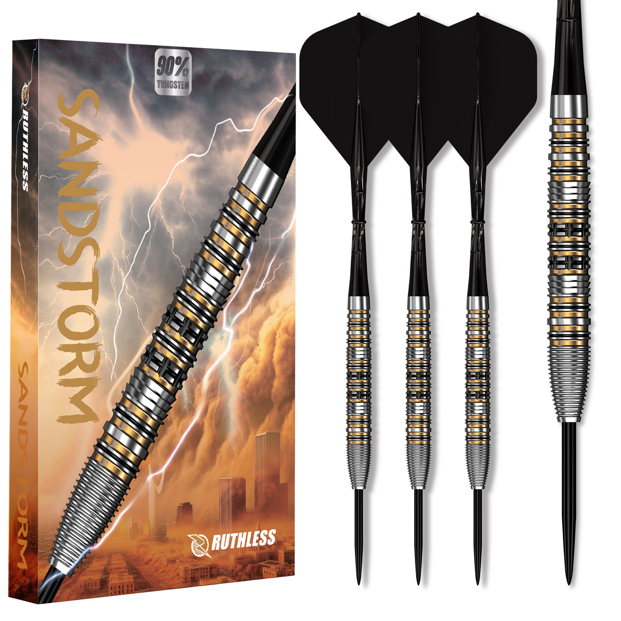Ruthless Sandstorm Darts - Steel Tip - 90% Tungsten
