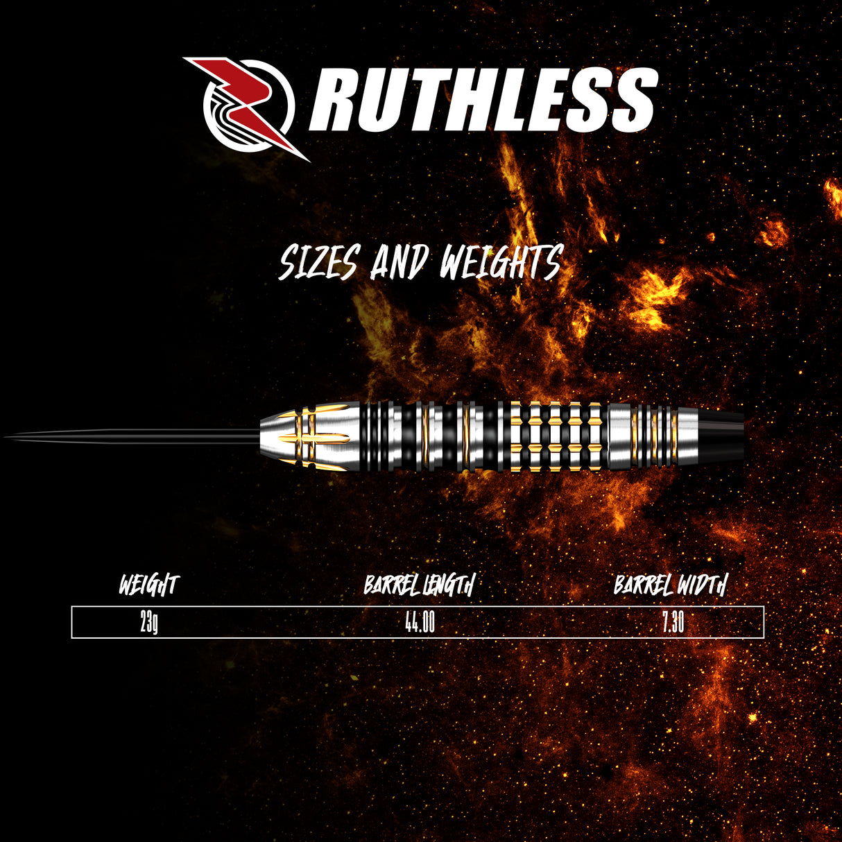 Ruthless Solar Storm Darts - Steel Tip - 90% Tungsten