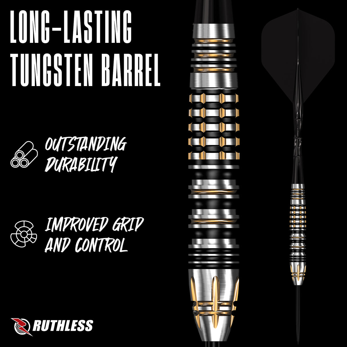Ruthless Solar Storm Darts - Steel Tip - 90% Tungsten