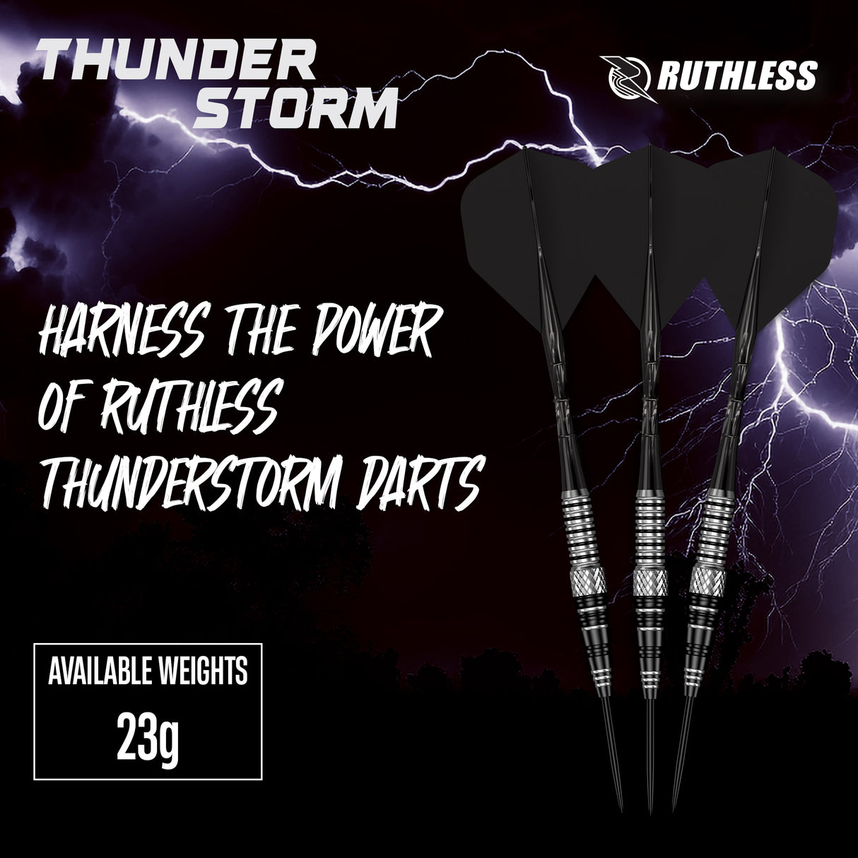 Ruthless Thunderstorm Darts - Steel Tip - 90% Tungsten