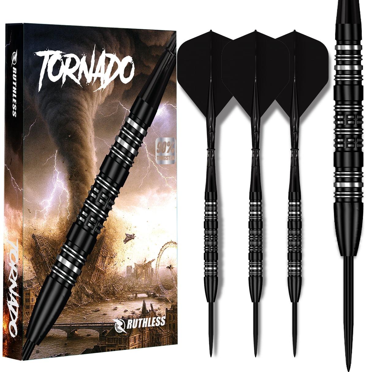 Ruthless Tornado Darts - Steel Tip - 90% Tungsten