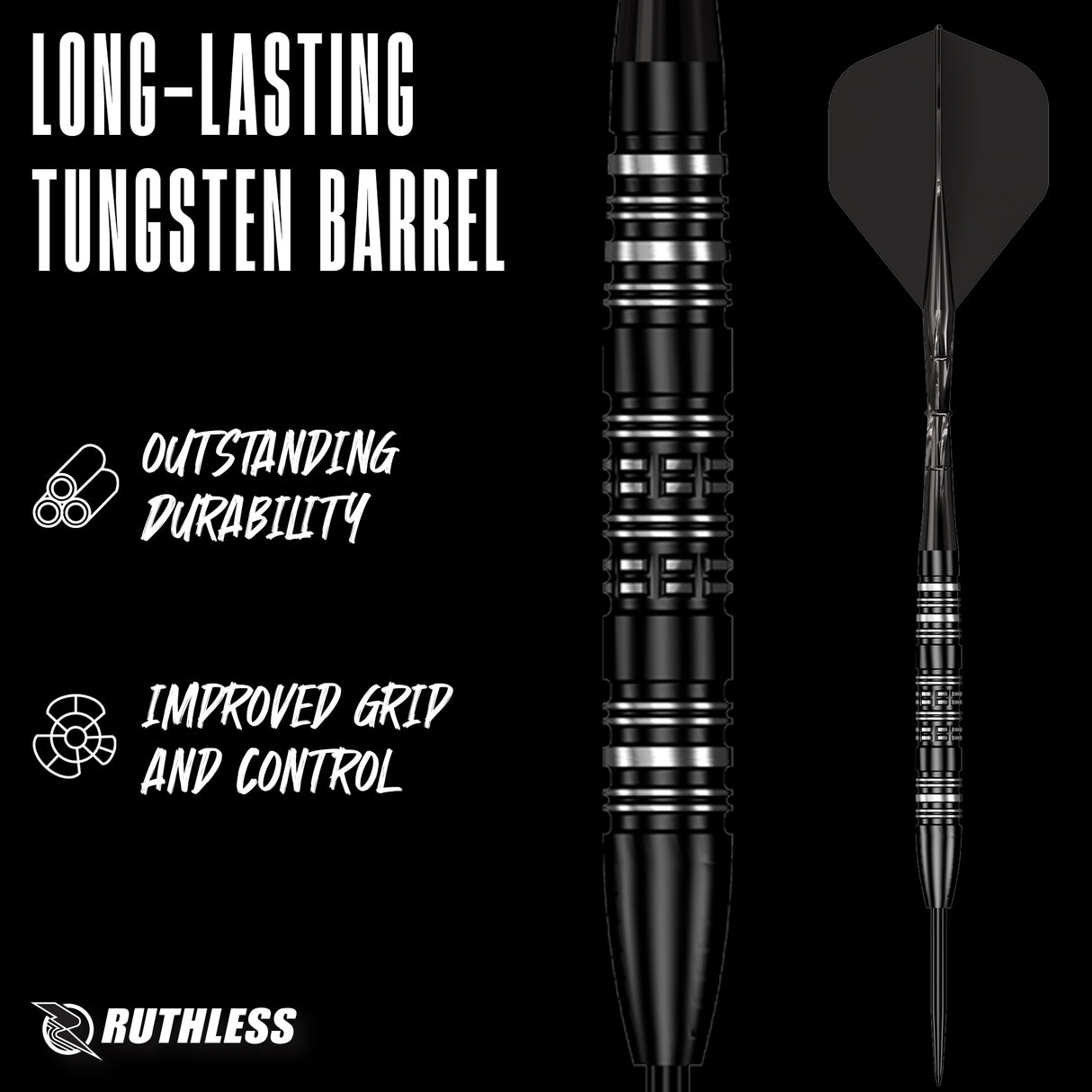 Ruthless Tornado Darts - Steel Tip - 90% Tungsten