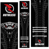 Ruthless Cobra Dart Mat - Carpet Mat - 290 cm x 60cm - Black & Grey