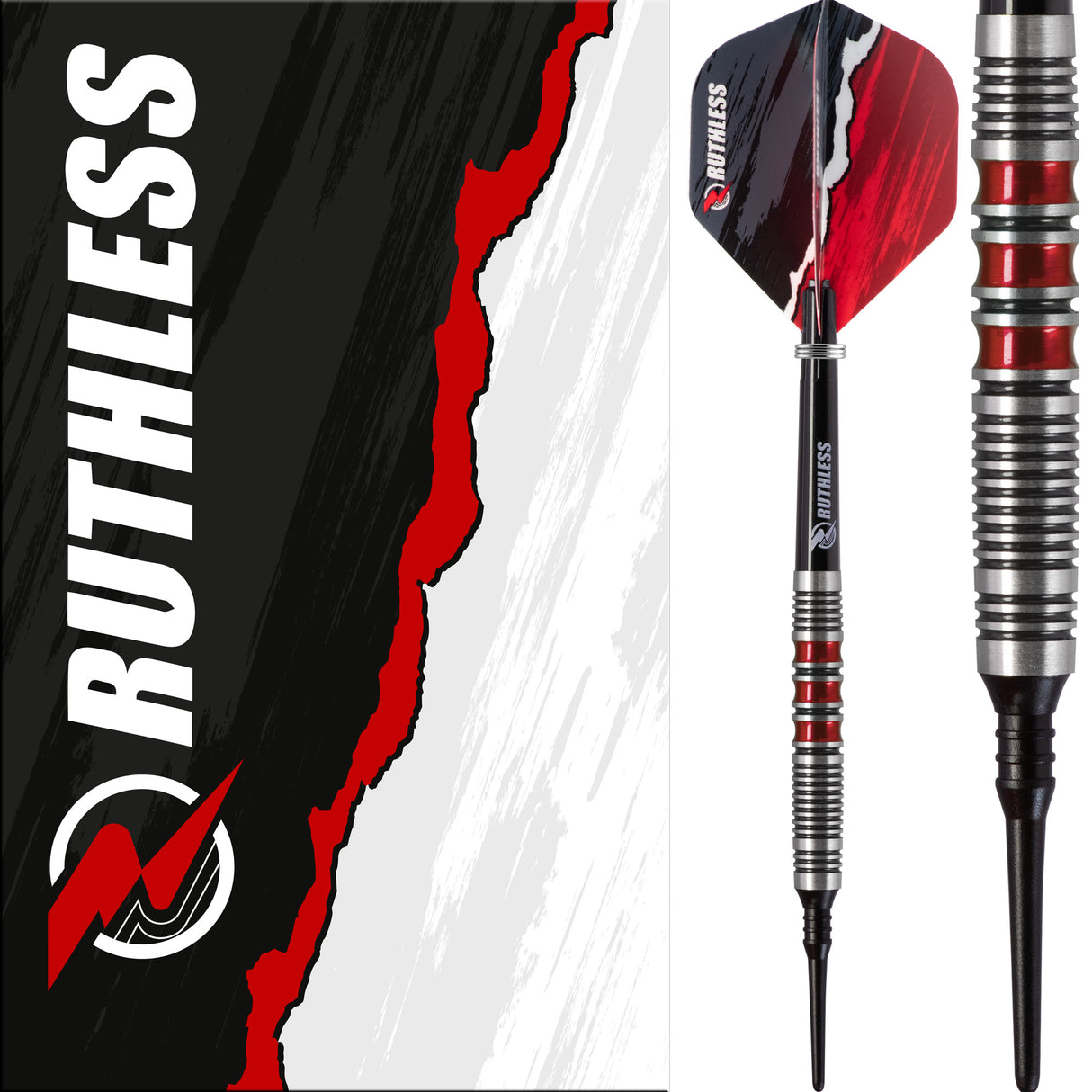 Ruthless Red Falcon Darts - Soft Tip Tungsten - BW 16.0g - Red - 18g