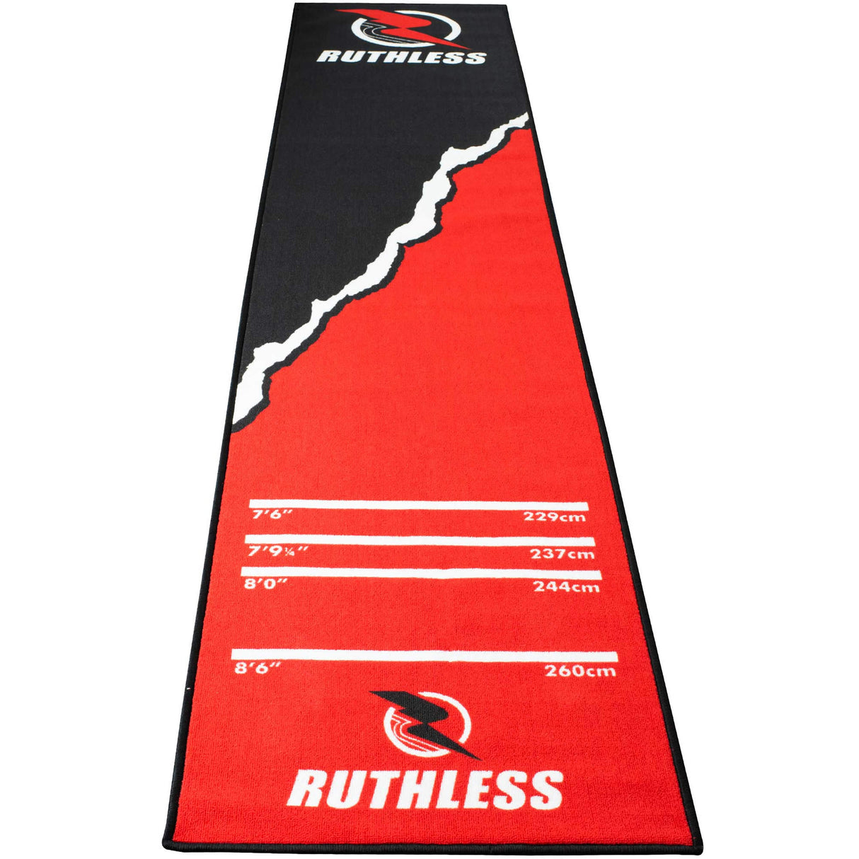 Ruthless RipTorn Dart Mat - Carpet Mat - 290cm x 60cm - Black & Red