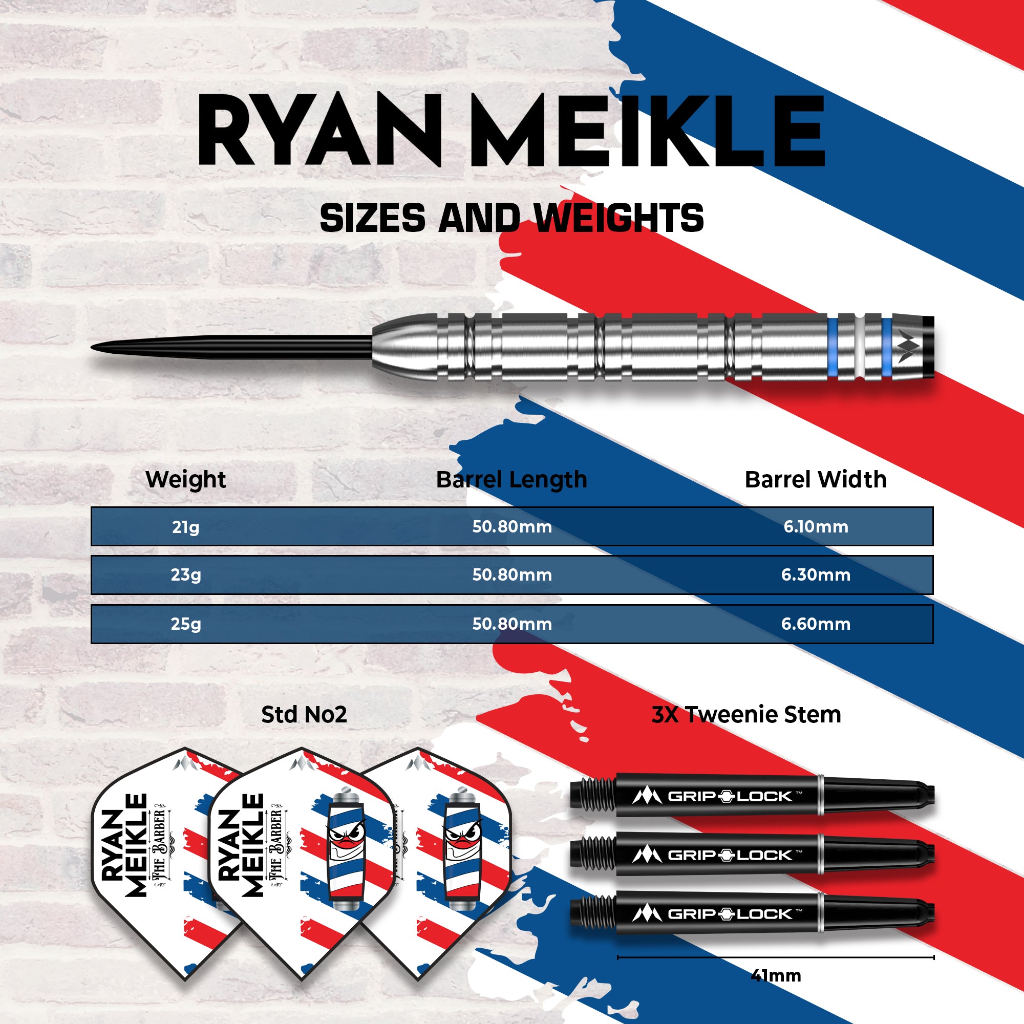 ミッション　Ryan Meikle 23g 2セット　スティール　ハード　ダーツ Mission Ryan Meikle Darts - Steel Tip - 90% Tungsten