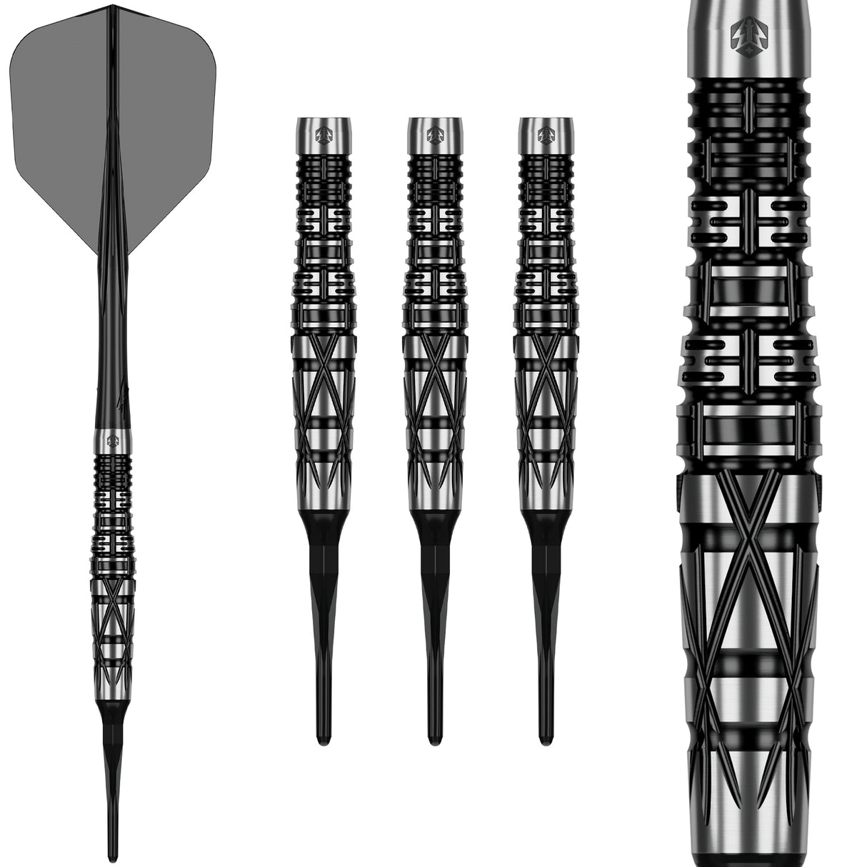 Caliburn Players Darts - Soft Tip - 90% Tungsten - Obsidian: Naikun