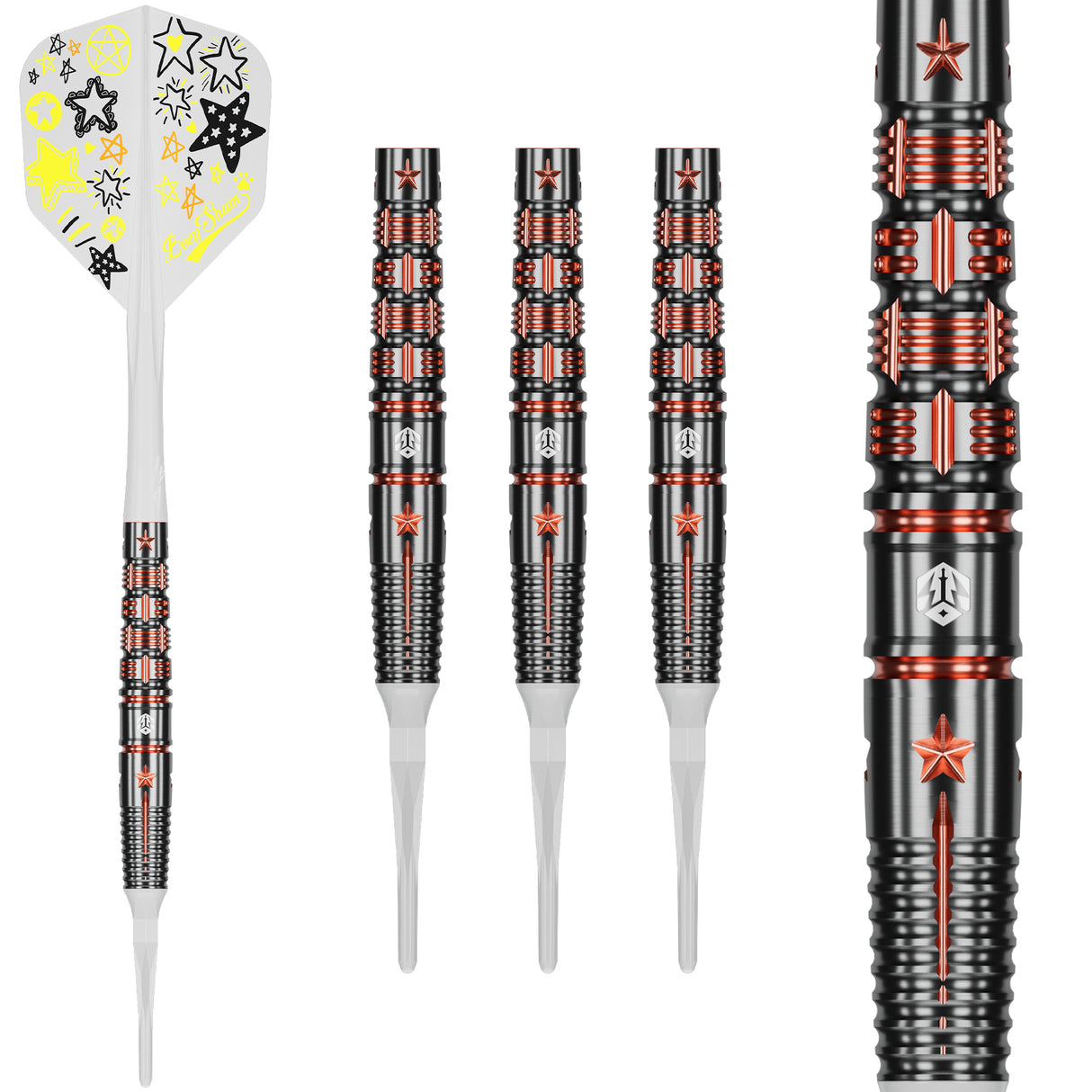 Caliburn Players Darts - Soft Tip - 90% Tungsten - Boeysham