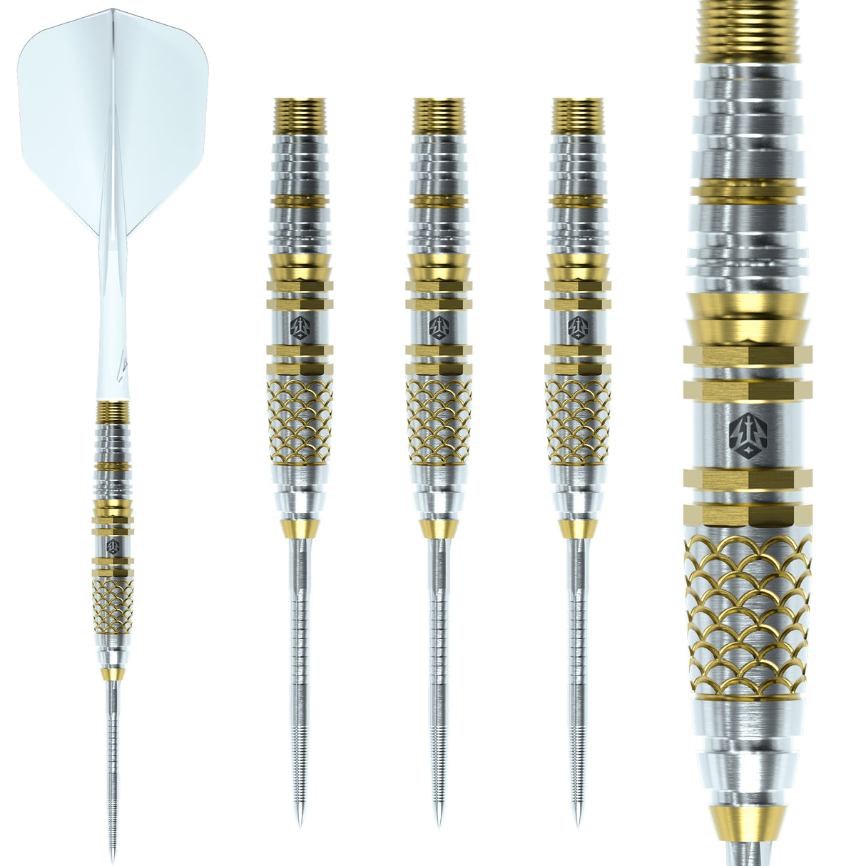 Caliburn Players Darts - Steel Tip - 90% Tungsten - Gold Spear
