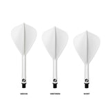 Shot Flight Deck - One Piece Dart Flight and Shaft System - Kite - White