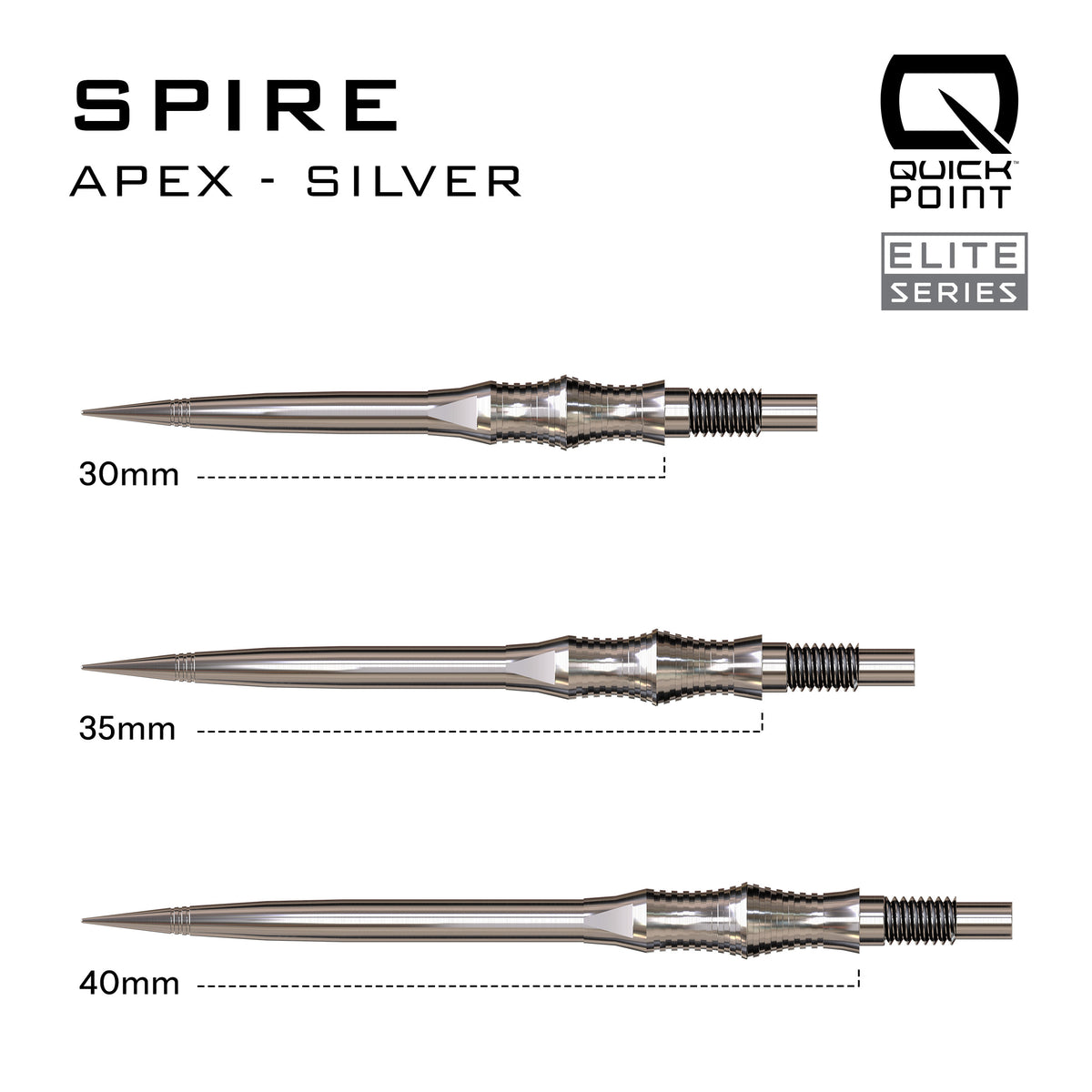 Harrows Quick Points - Steel Tip - Apex Spire