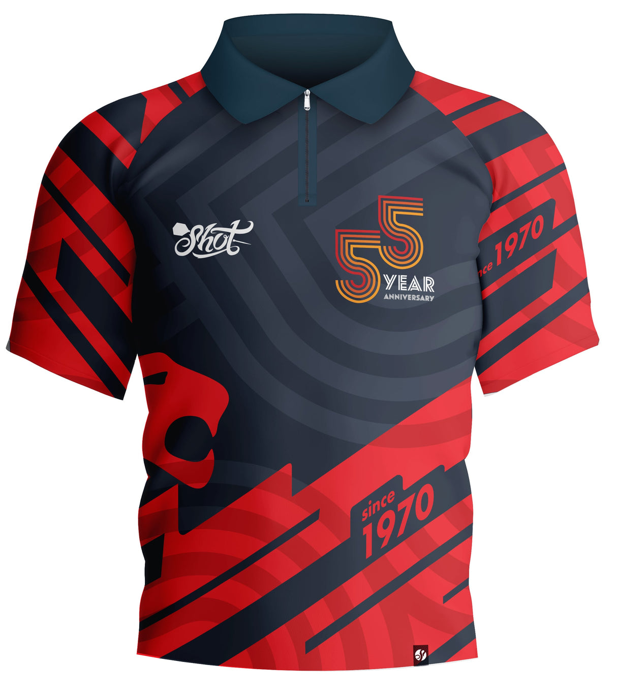 *Shot Dart Shirt - 55 Year Anniversary - Black & Red