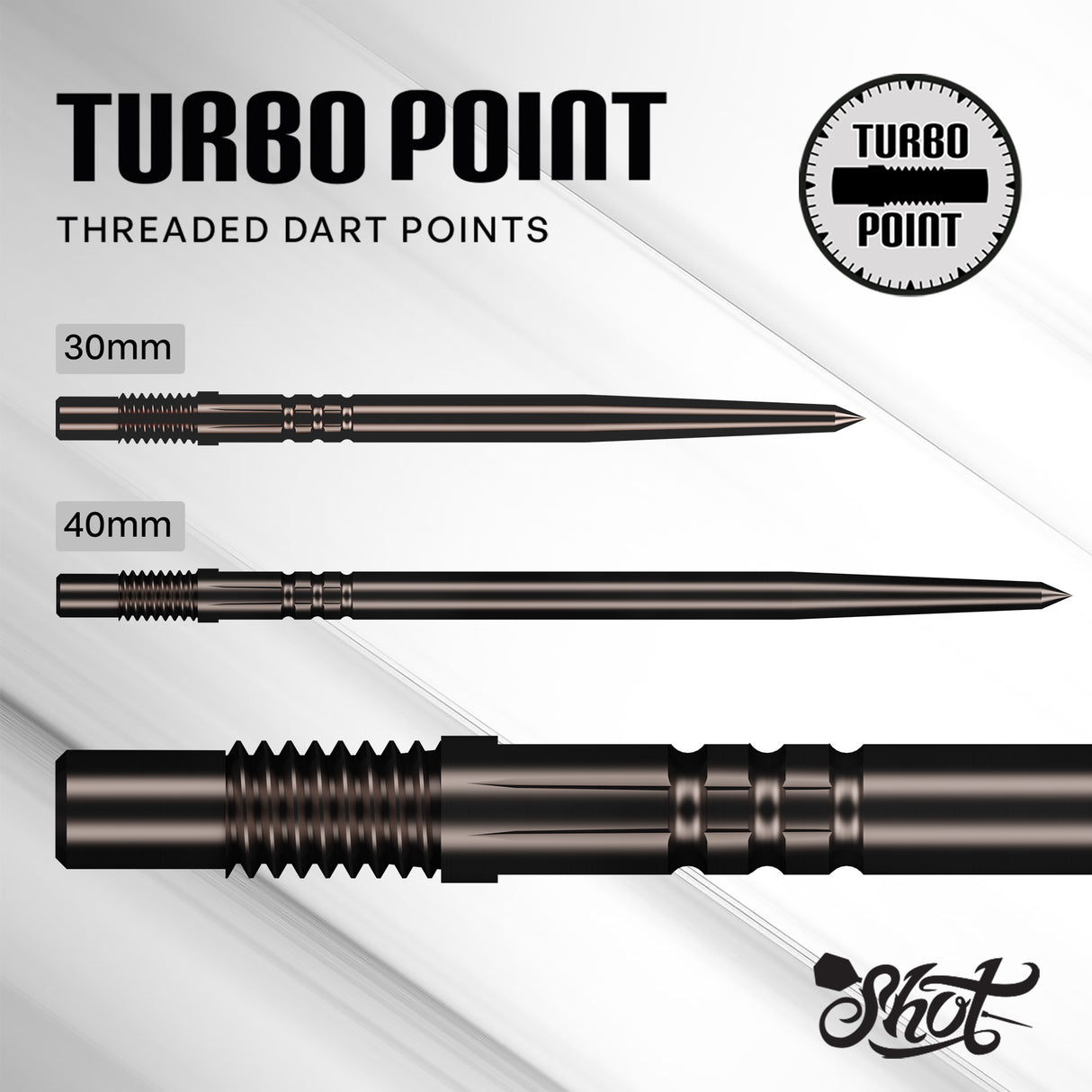 Shot Turbo Dart Points - Steel Tip