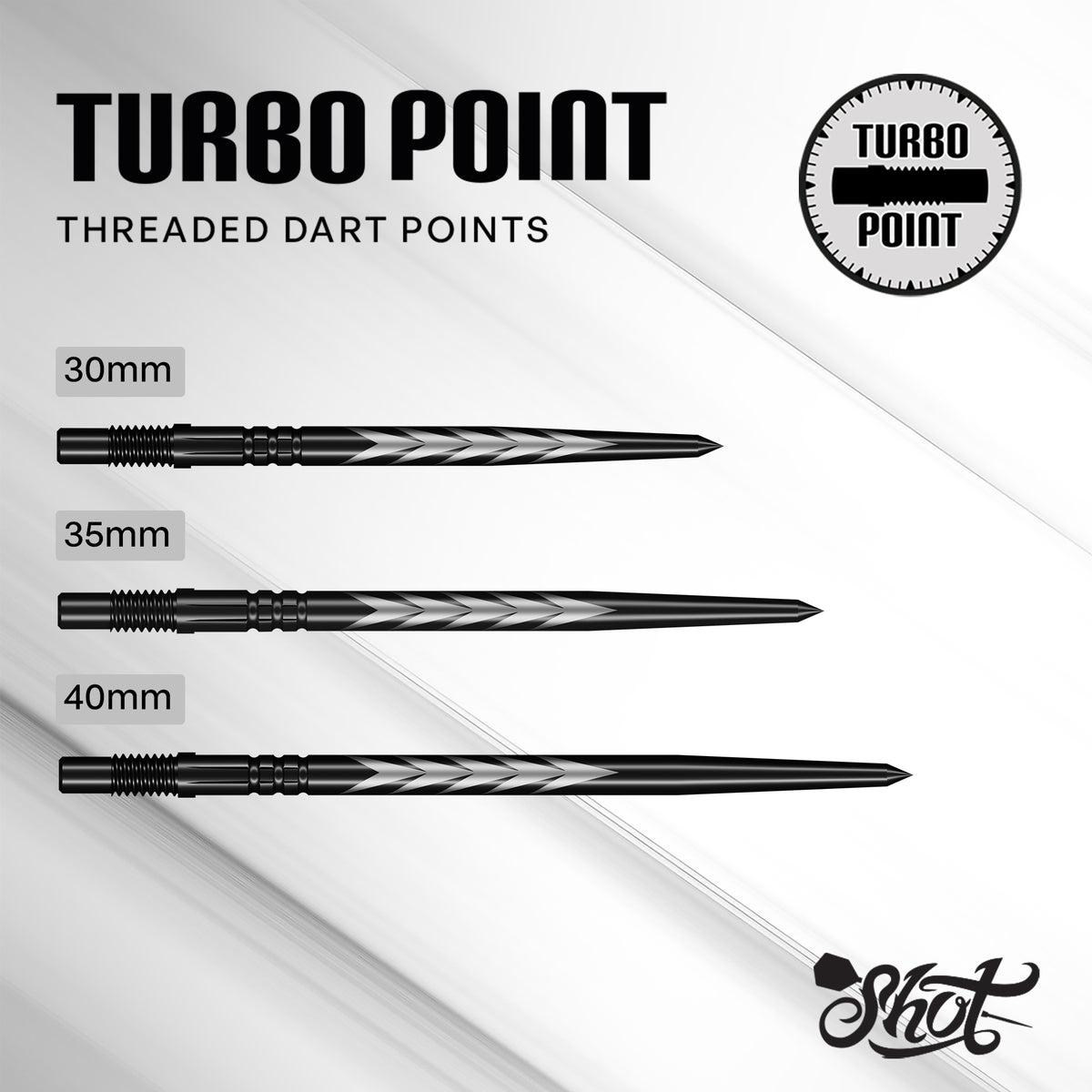 Shot Turbo Dart Points - Steel Tip - Tribal Weapon