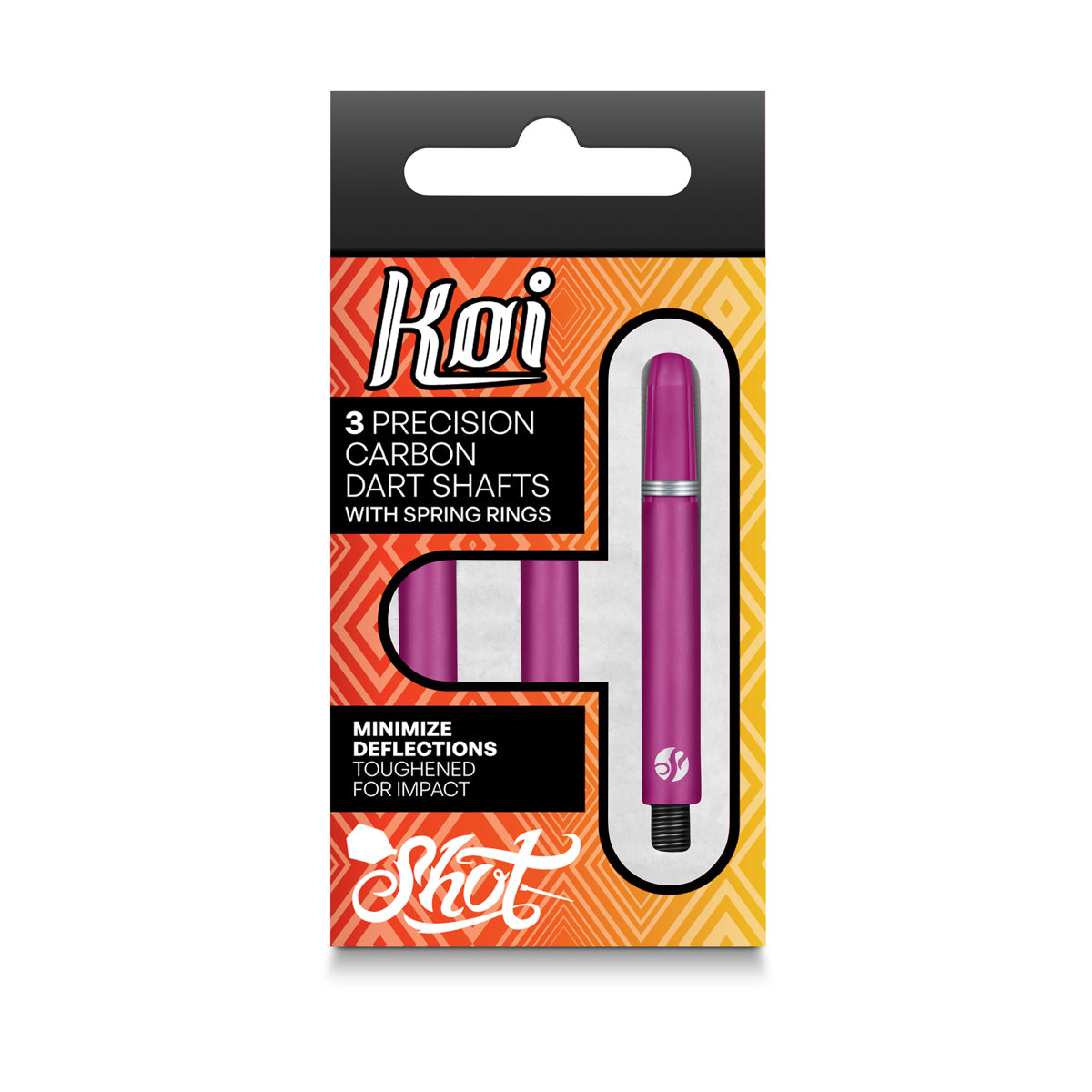*Shot Koi Carbon Dart Shafts - with Springs - Pink