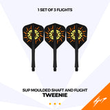 Caliburn SUP Dart Flights - Moulded Shaft & Flight - Sun - Standard No6