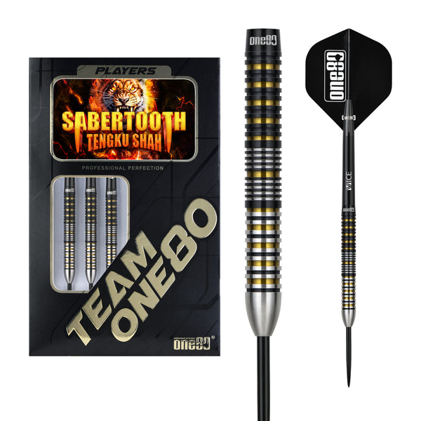 No.180 DART Ⅱ TYPE-SS 3.5号 6本 One80 Niko Springer Darts - Steel Tip - Signature - Black