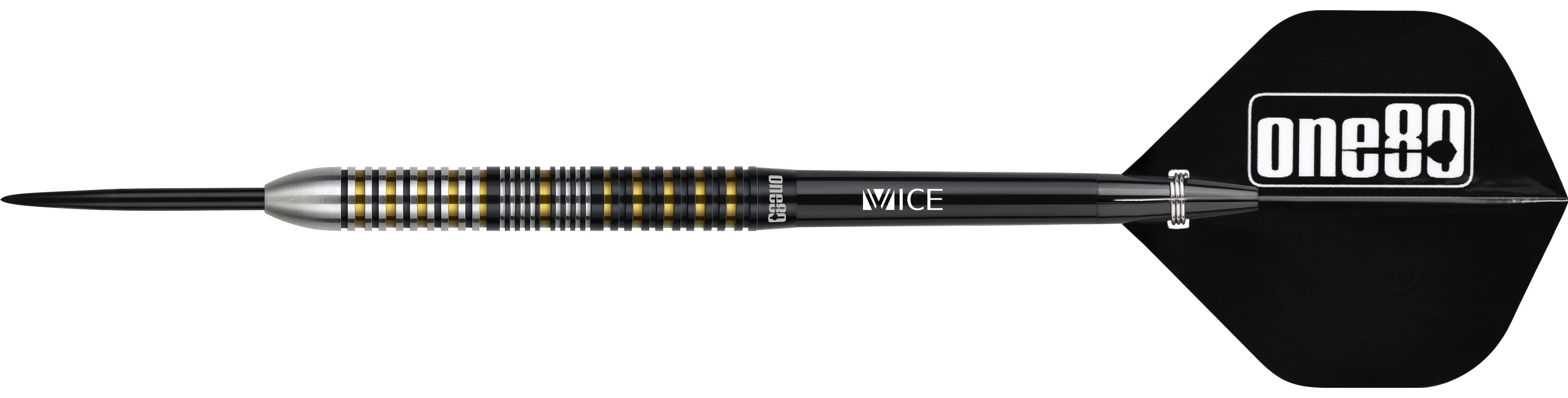 No.180 DART Ⅱ TYPE-SS 3.5号 6本 One80 Niko Springer Darts - Steel Tip - Signature - Black