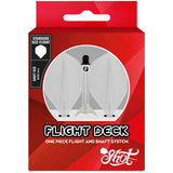 Shot Flight Deck - One Piece Dart Flight and Shaft System - Clear