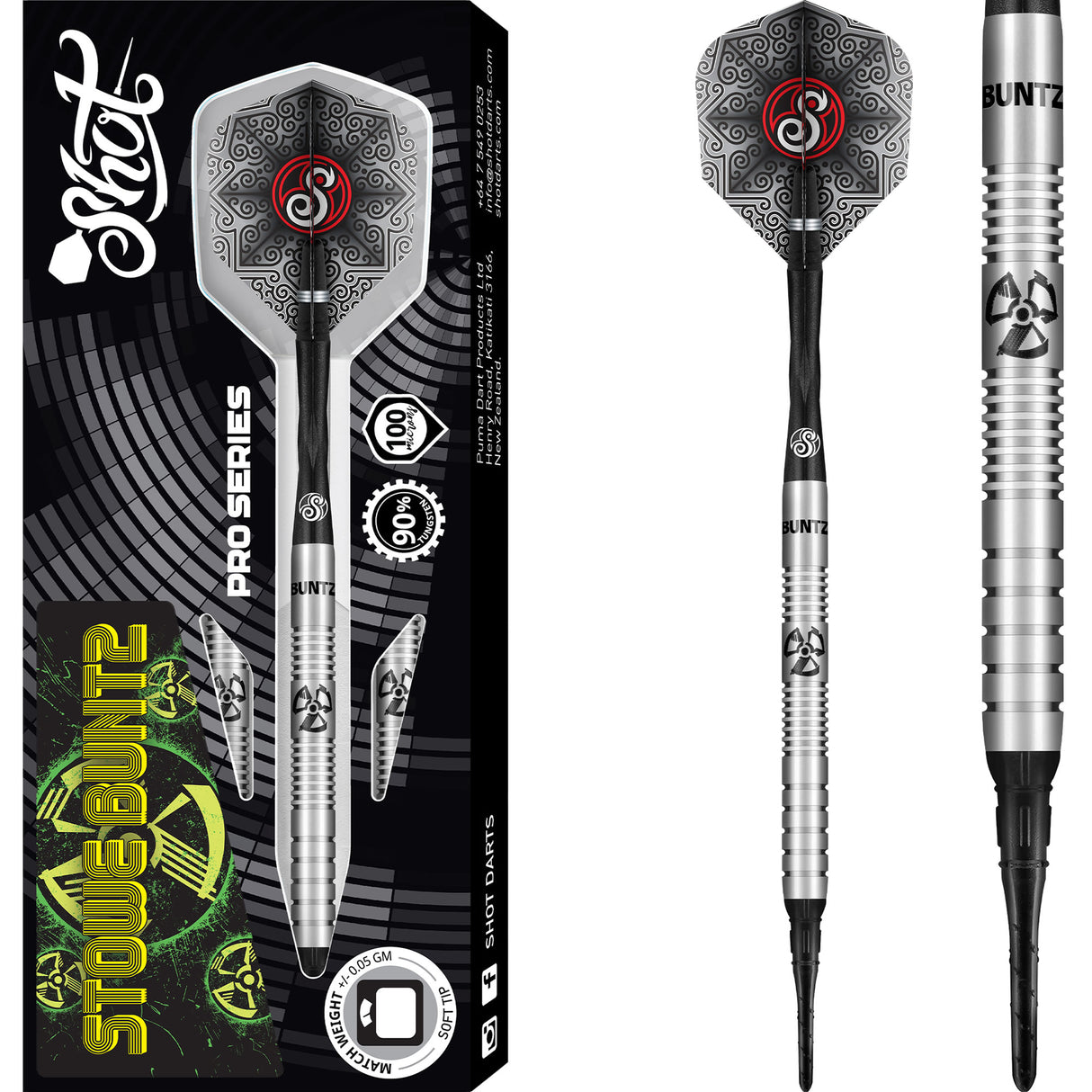 Shot Stowe Buntz Darts - Soft Tip - 90% - Pro Series