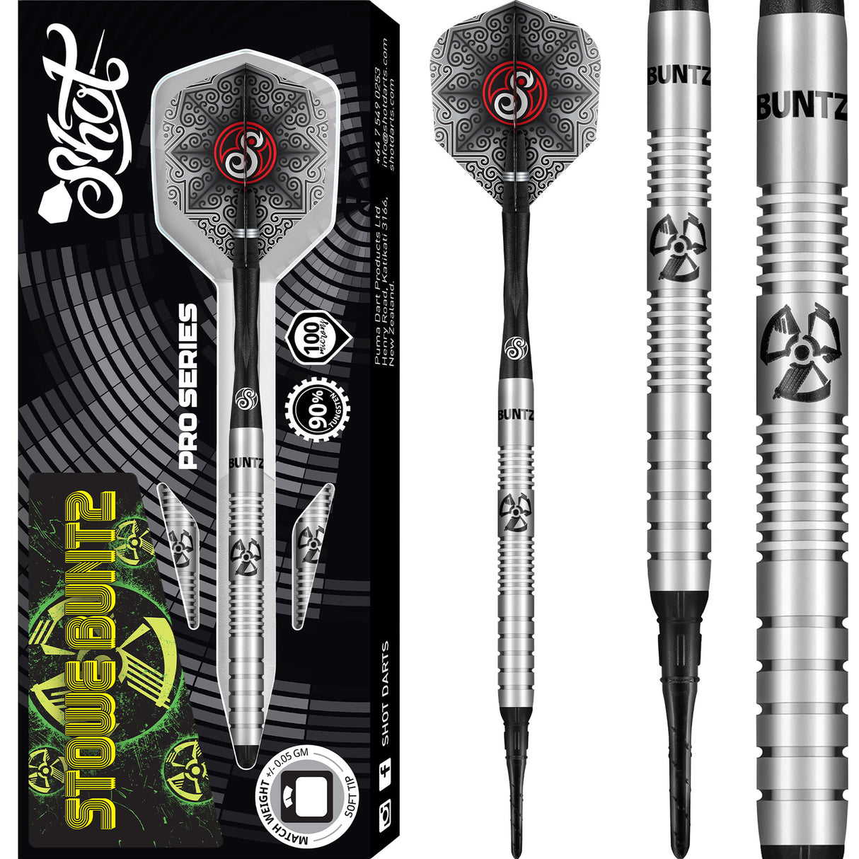 Shot Stowe Buntz Darts - Soft Tip - 90% - Pro Series