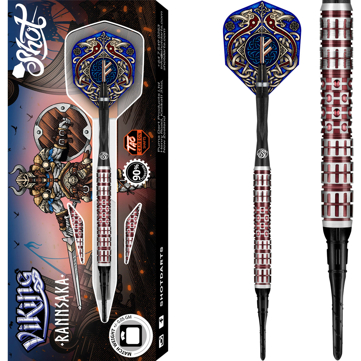 Shot Viking Darts - Soft Tip - 90% Tungsten - Rannsaka