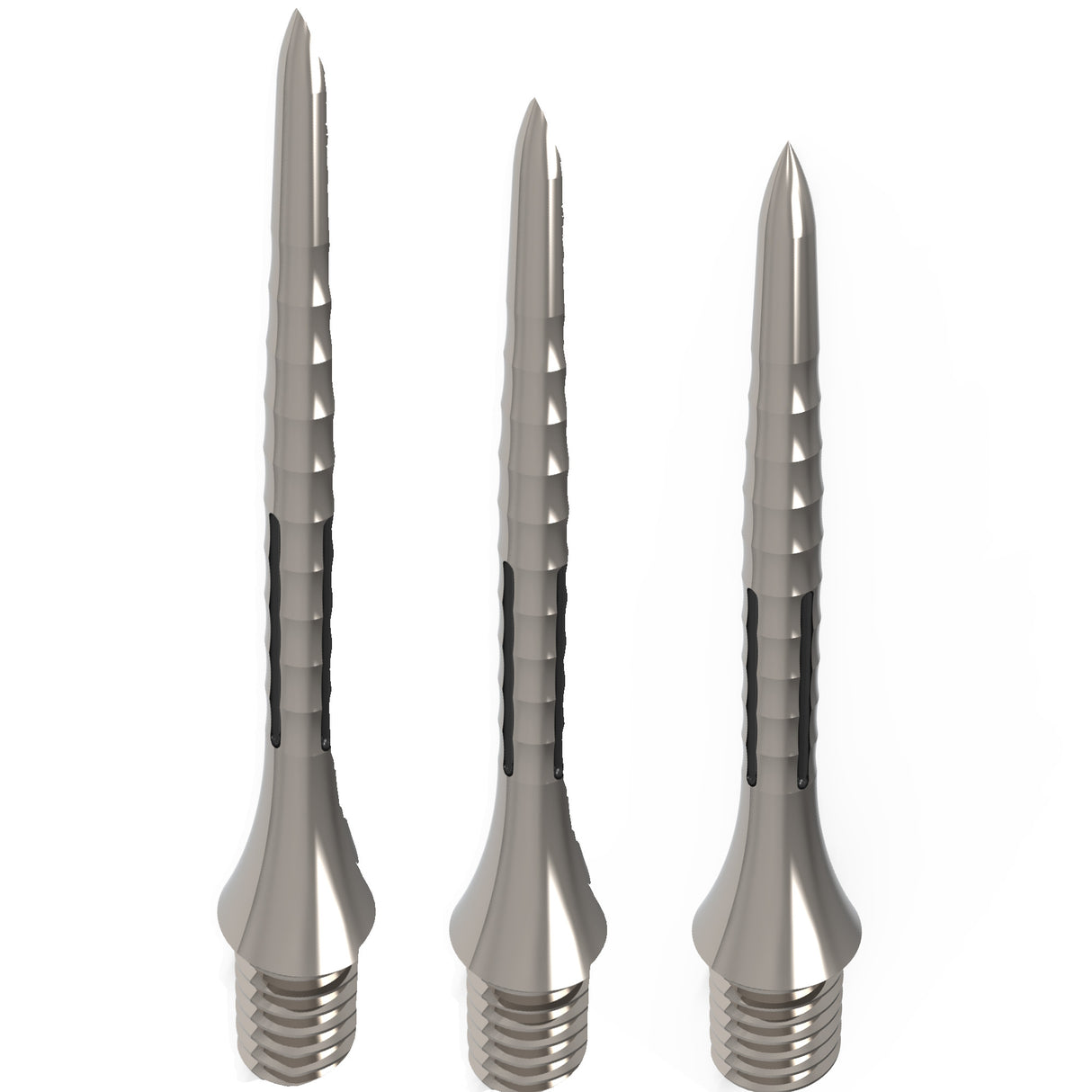 *Caliburn Bamboo Conversion Points - Screw In - Soft Tip to Steel Tip - Silver & Black