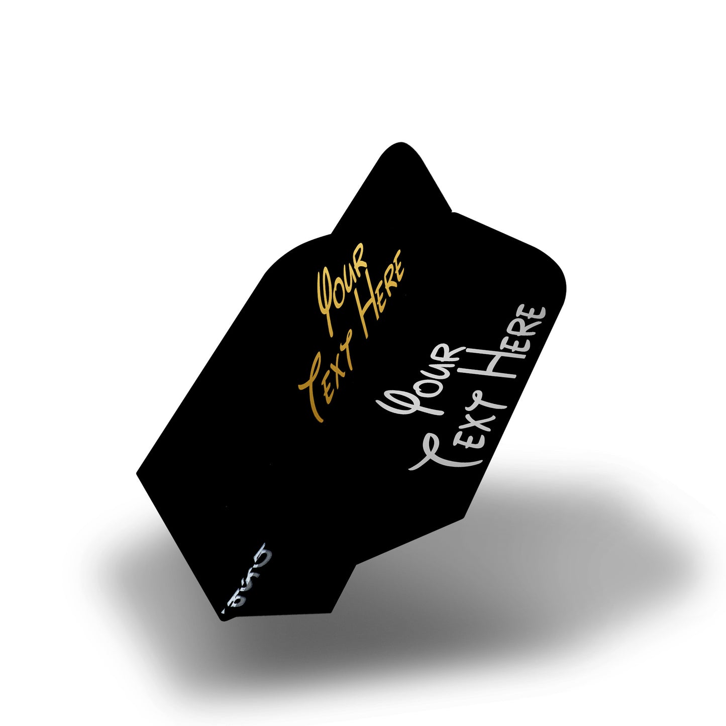 Personalised Flights - Hot Foil - 5 Sets - Poly Plain - Slim - Black