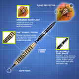 Shot Talisman Darts - Soft Tip - Steel - 18g