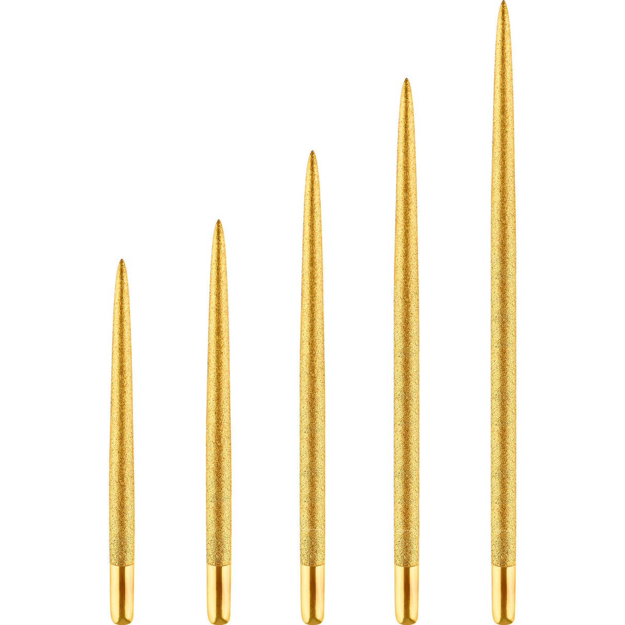 One80 Long Taper Dart Points - Sand Coated - Gold