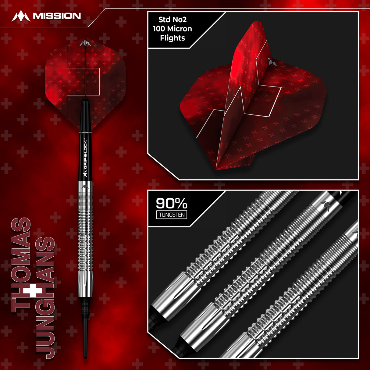 Mission Thomas Junghans Darts - Soft Tip - 90% Tungsten