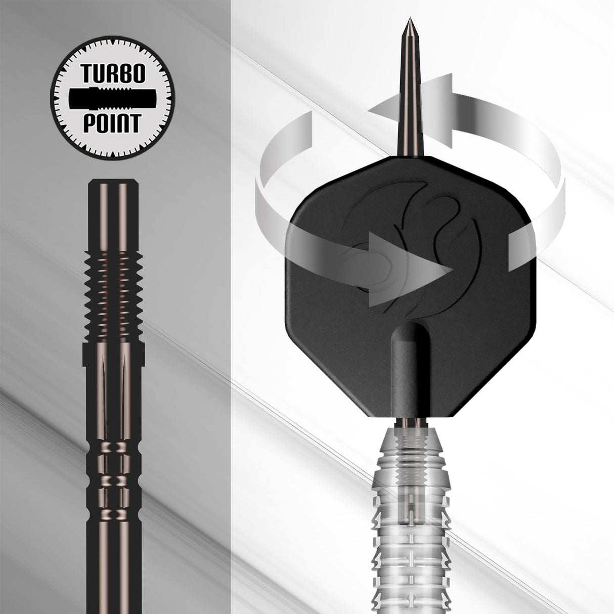 Shot Turbo Dart Points - Steel Tip - Michael Smith