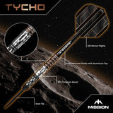 Mission Tycho Darts - Steel Tip - 95% Tungsten - Black & Bronze PVD