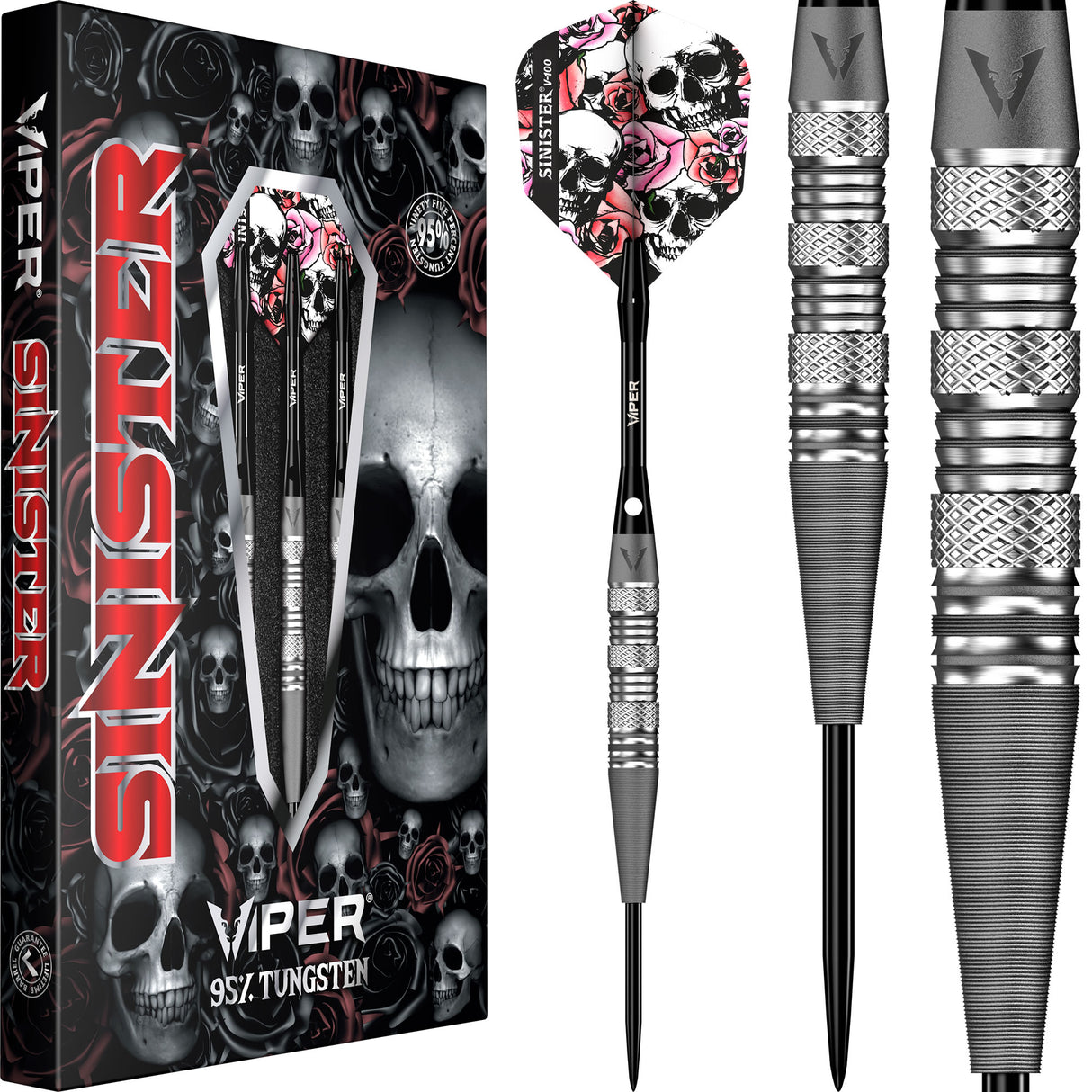 Viper Sinister Darts - Steel Tip - 95% - Sandblasted - S2 - Tri-Knurl