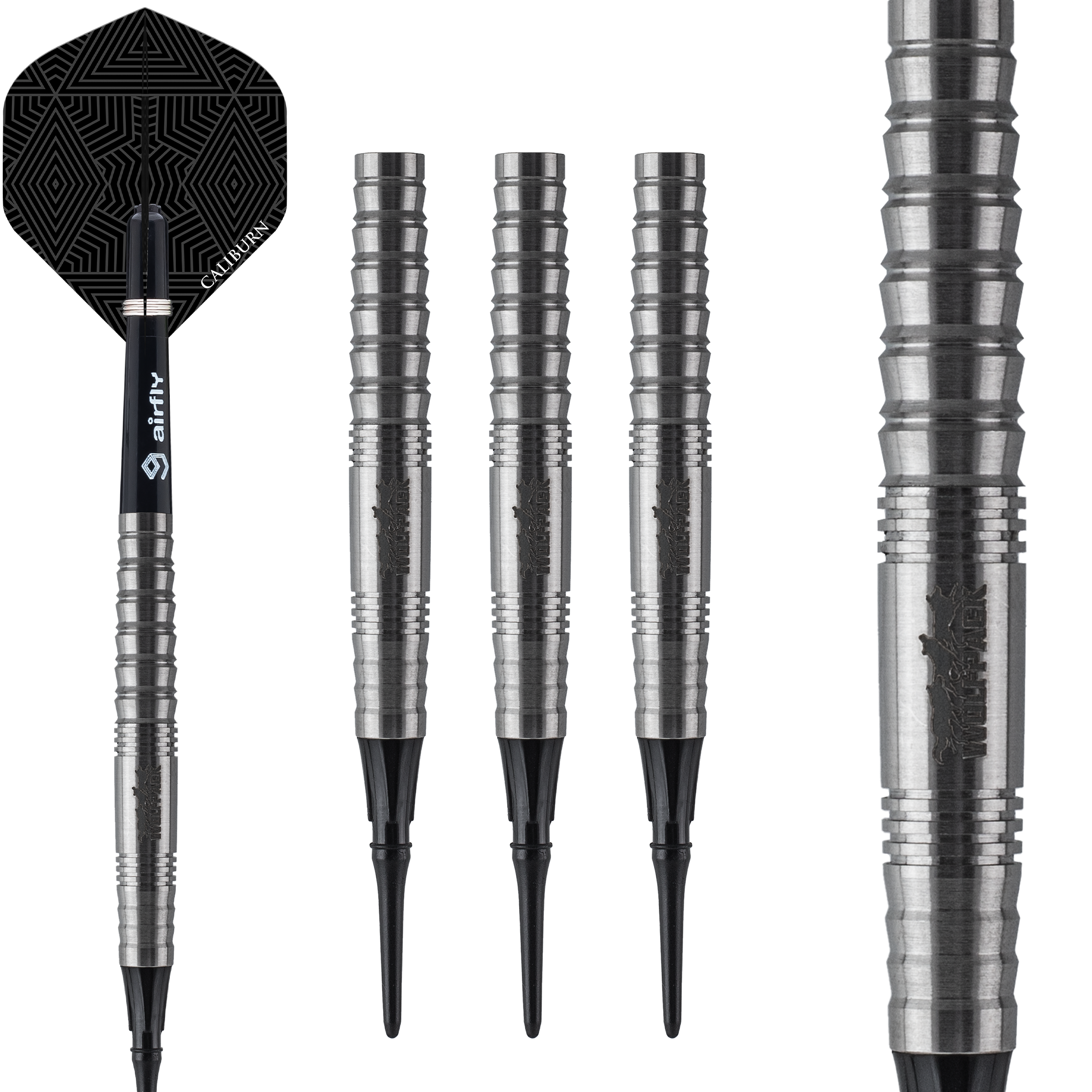 Cosmo Darts Fit Shaft Gear Hybrid-Spinning Dart Shafts – White (Set Of 3)