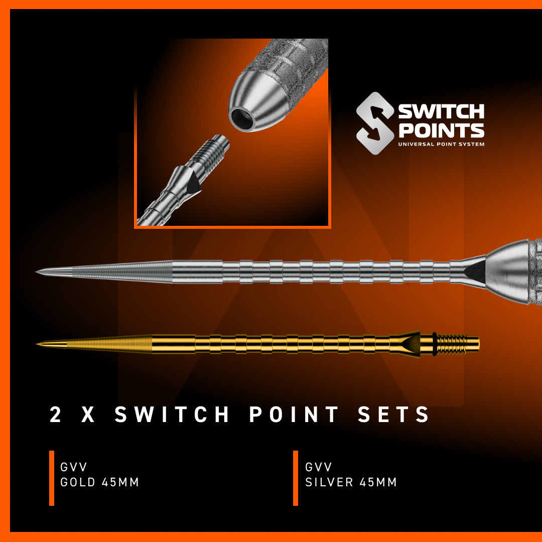 Winmau Gian van Veen Switch Darts - Steel Tip - 90% Tungsten - W-Max