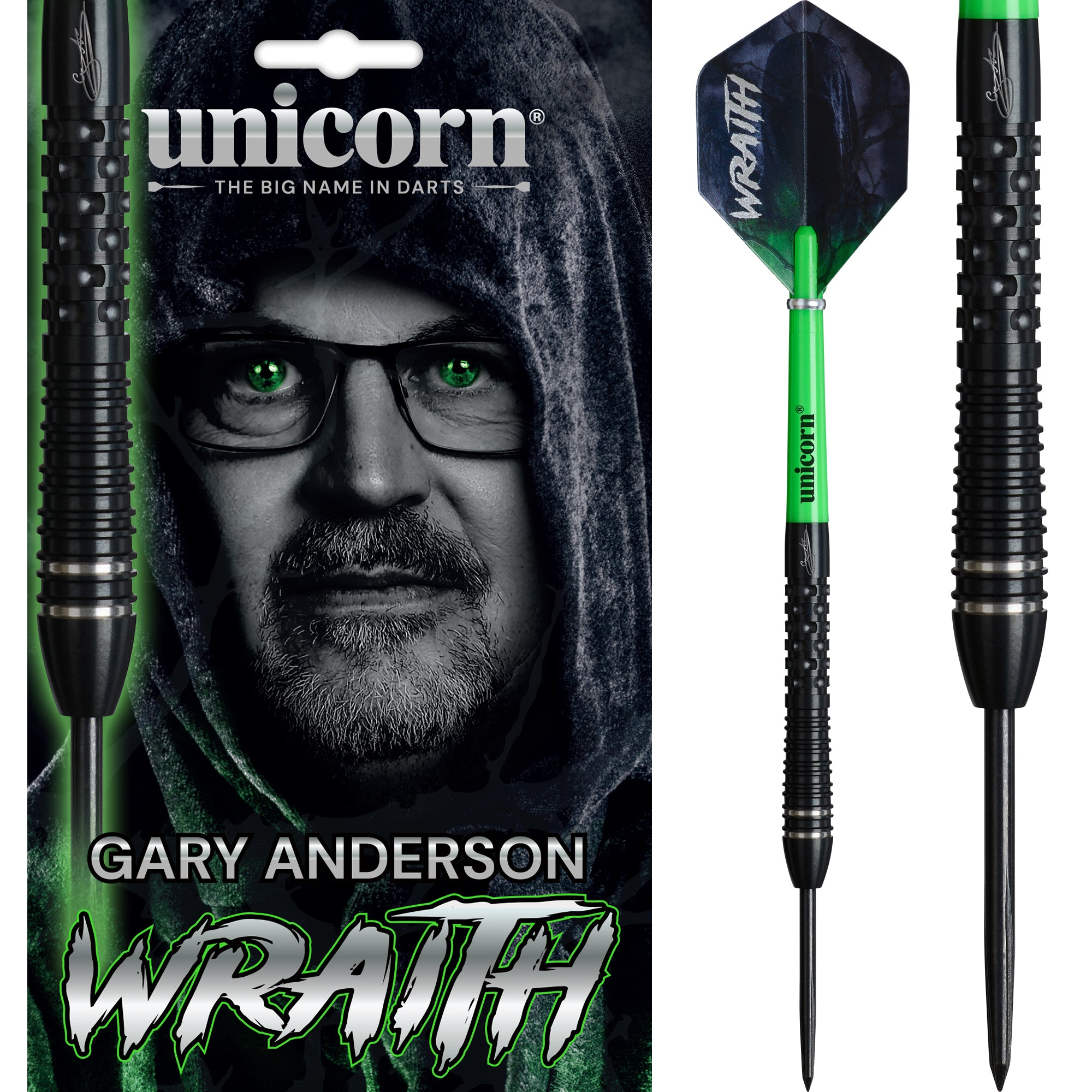 Unicorn Wraith Darts - Steel Tip - 90% Tungsten - Gary Anderson - Phas