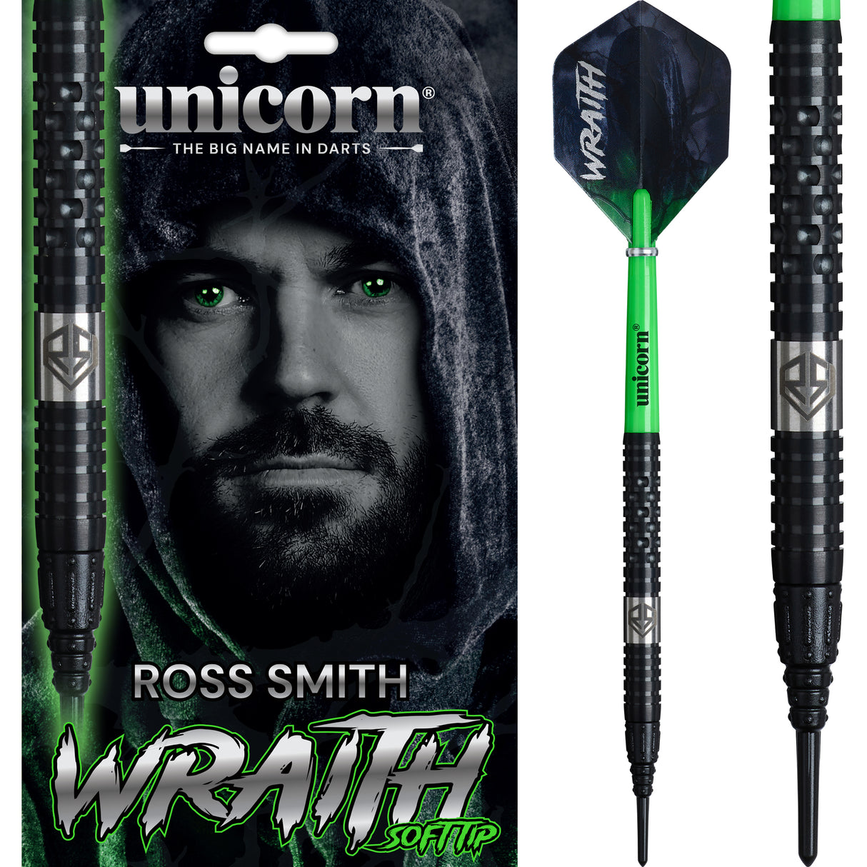 Unicorn Wraith Darts - Soft Tip - 90% Tungsten - Ross Smith