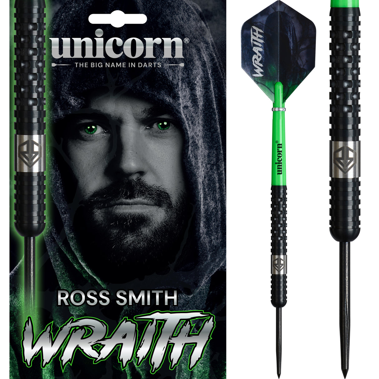 Unicorn Wraith Darts - Steel Tip - 90% Tungsten - Ross Smith