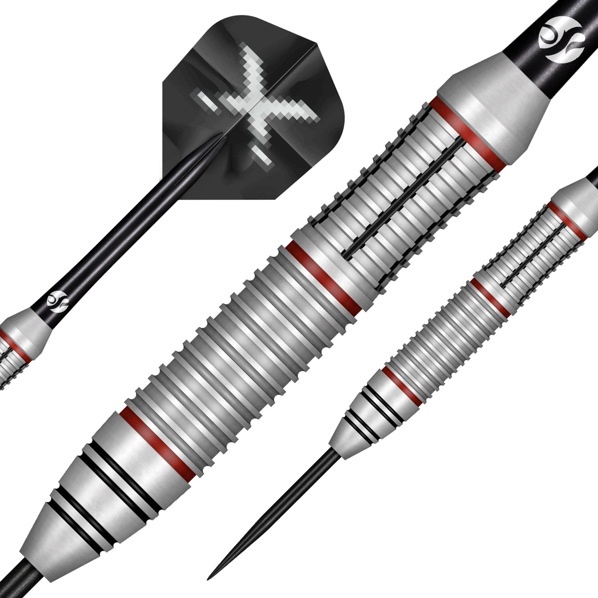 Shot X-Control Darts - Steel Tip - Stainless Steel