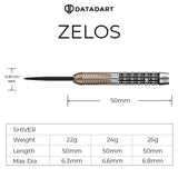 Datadart Zelos Darts - Steel Tip - 95% Tungsten