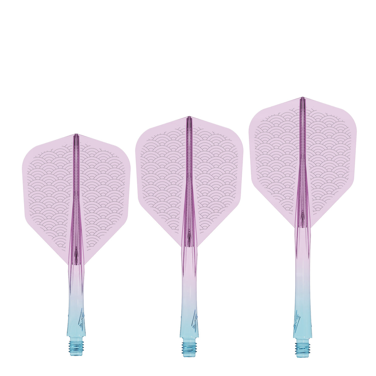 Caliburn SUP Flights - Moulded Shaft and Flight -  Standard No6 - Waves - Blue & Purple
